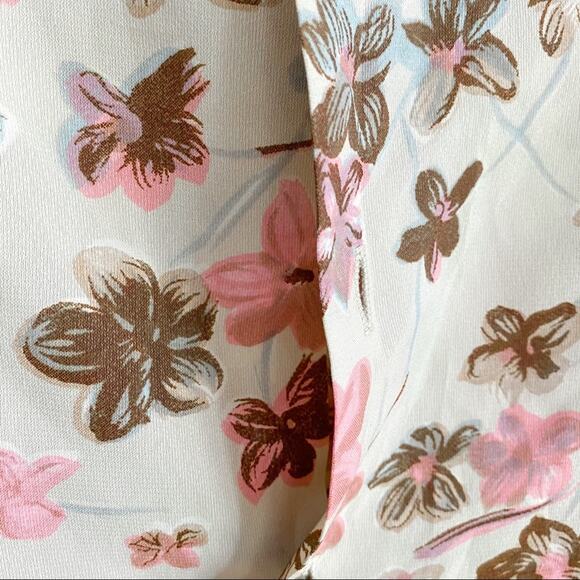 Mode de Paris Vintage Cropped Floral Top Size Small - Picture 9 of 11